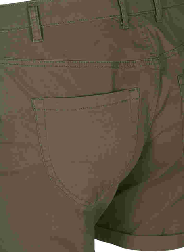 Shorts i bomull med lommer, Tarmac, Packshot image number 3