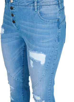 Slim fit Emily jeans med splitt, Light blue, Packshot image number 2
