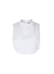 Skjortekrage med smock, Bright White