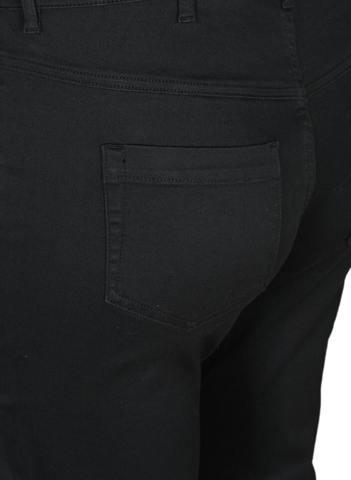Amy capribukser med h&oslash;yt liv og super slim fit, Svart, Packshot image number 3