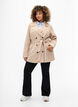 Kort trenchcoat med belte, Beige, Model image number 1
