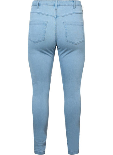 Super slim Amy jeans med høyt liv, Ex Lgt Blue, Packshot image number 1
