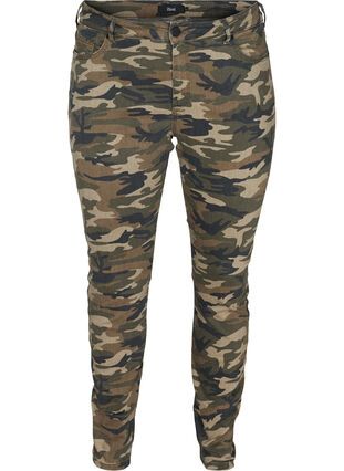 Amy jeans med print, Camouflage, Packshot image number 0