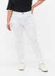 Slim fit Emily jeans med normal h&oslash;yde i livet, Hvit, Model image number 2