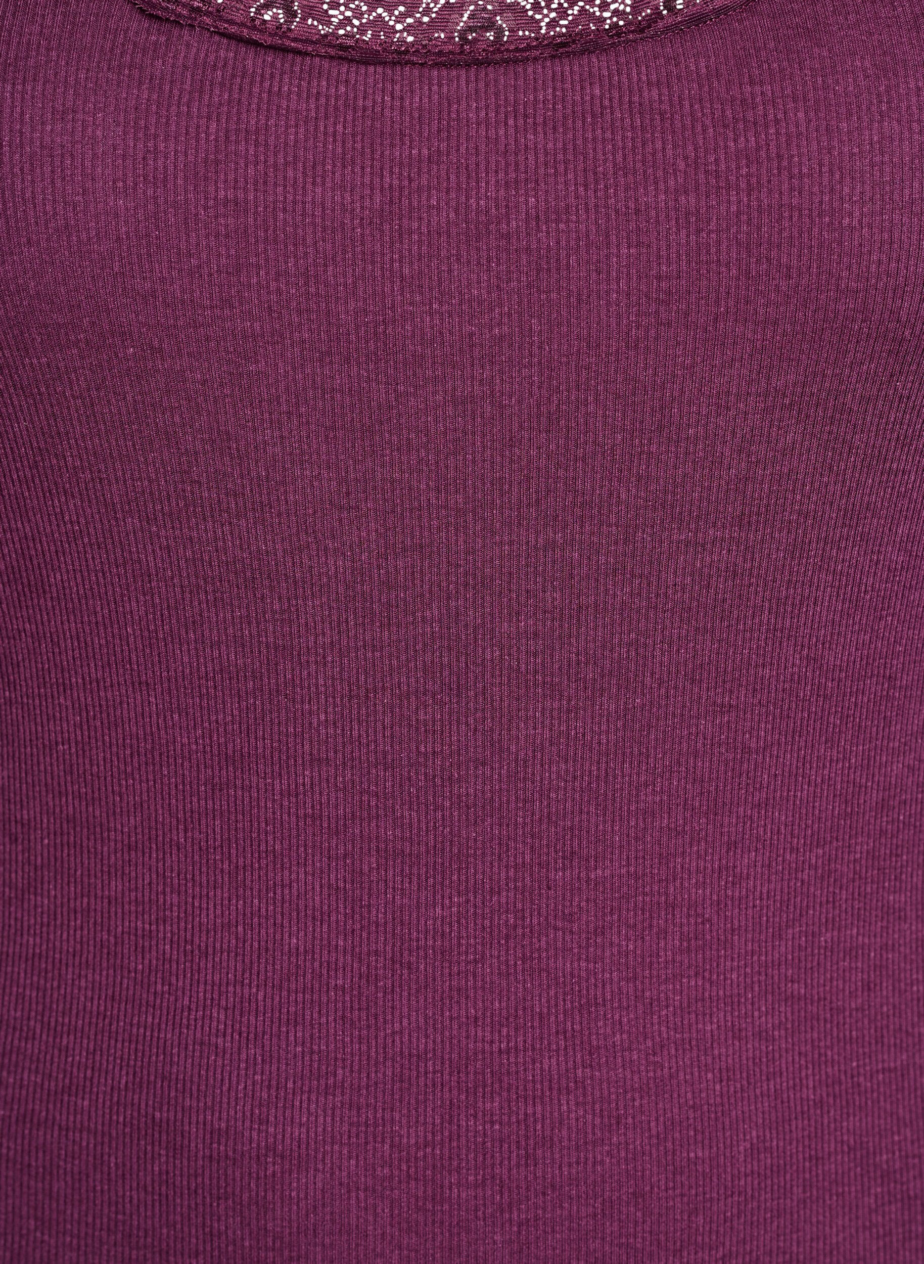 Zizzi Topp med blondekant, M&oslash;rk Bordeaux, Packshot image number 2