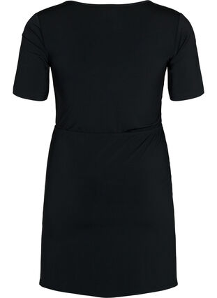 Kort kjole med utskåret parti, Black, Packshot image number 1