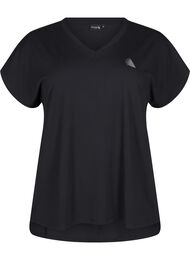 V-hals treningst-skjorte, Black
