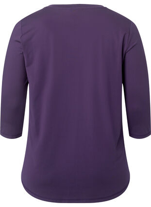 Zizzi Treningsgenser med 3/4-ermer, Lilla, Packshot image number 1