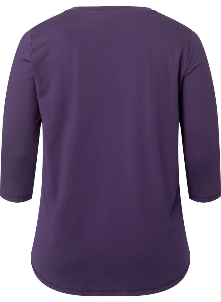 Treningsgenser med 3/4-ermer, Lilla, Packshot image number 1