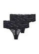 2-pk g-streng truse, Svart, Packshot image number 1