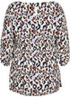 Viskosebluse til gravide , White Leo Print , Packshot image number 1