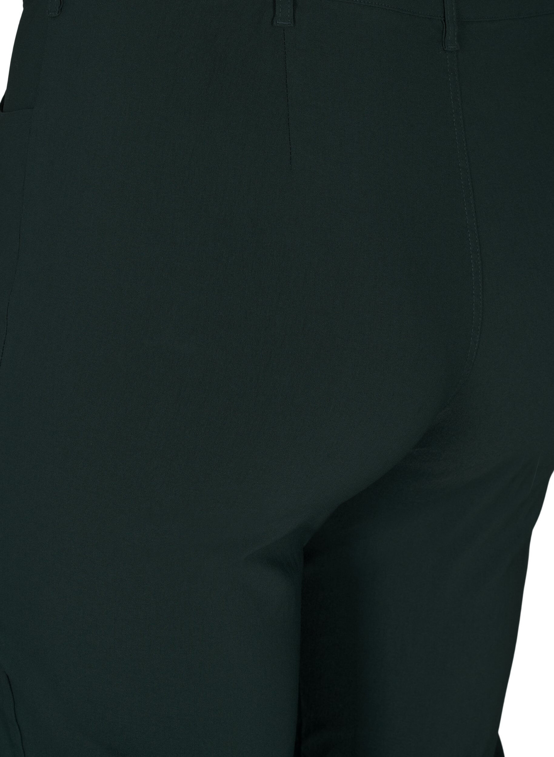 Zizzi Klassisk bukse i viskoseblanding, Gr&oslash;nn, Packshot image number 3