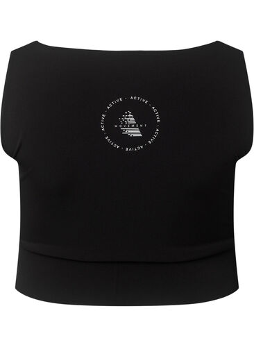 Sports-BH med firkantet utringning, Black, Packshot image number 1