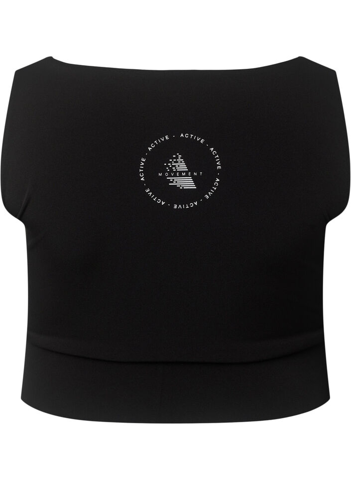 Sports-BH med firkantet utringning, Black, Packshot image number 1