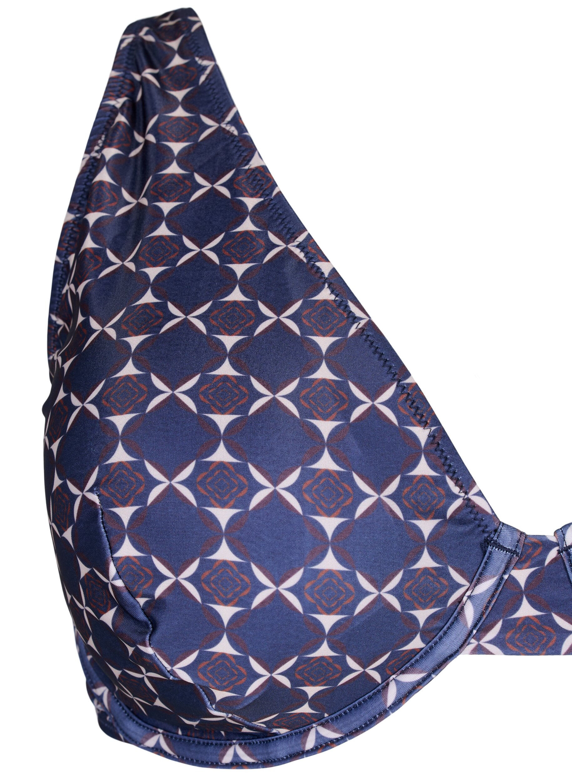 Zizzi Trykt bikinitopp med b&oslash;yle, Bl&aring;, Packshot image number 2