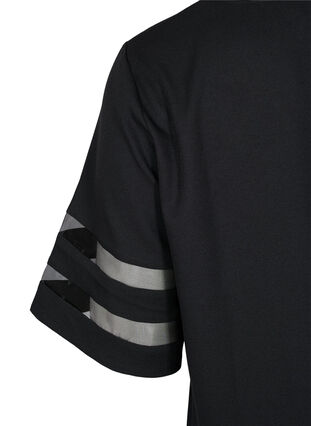 Kortermet bluse med V-hals, Black, Packshot image number 3