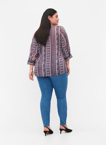 Jeggings med lommer, Blue denim, Model image number 1
