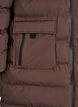 Pufferjakke med hette og lommer, Brun, Packshot image number 3