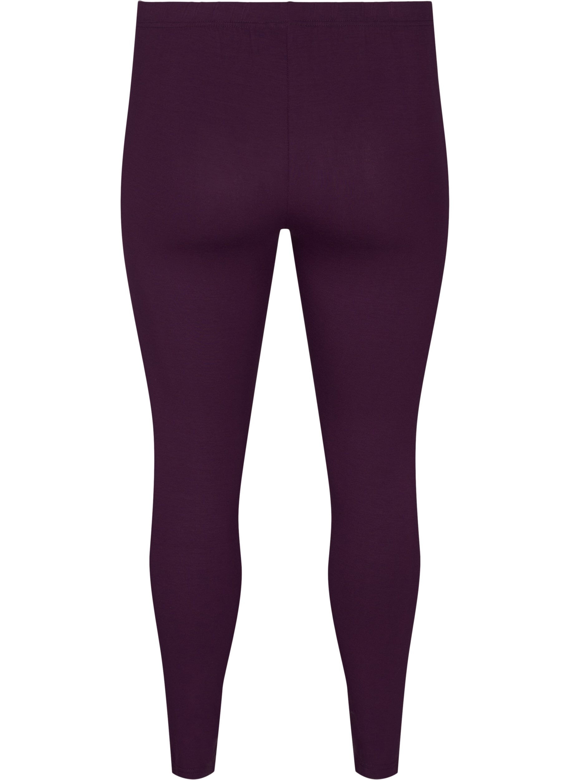 Zizzi Basis leggings i viskose, Lilla, Packshot image number 1