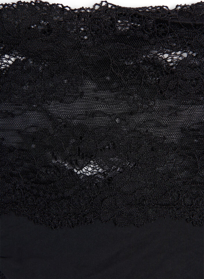 G-streng med bred blondekant, 2 stk., Svart, Packshot image number 2