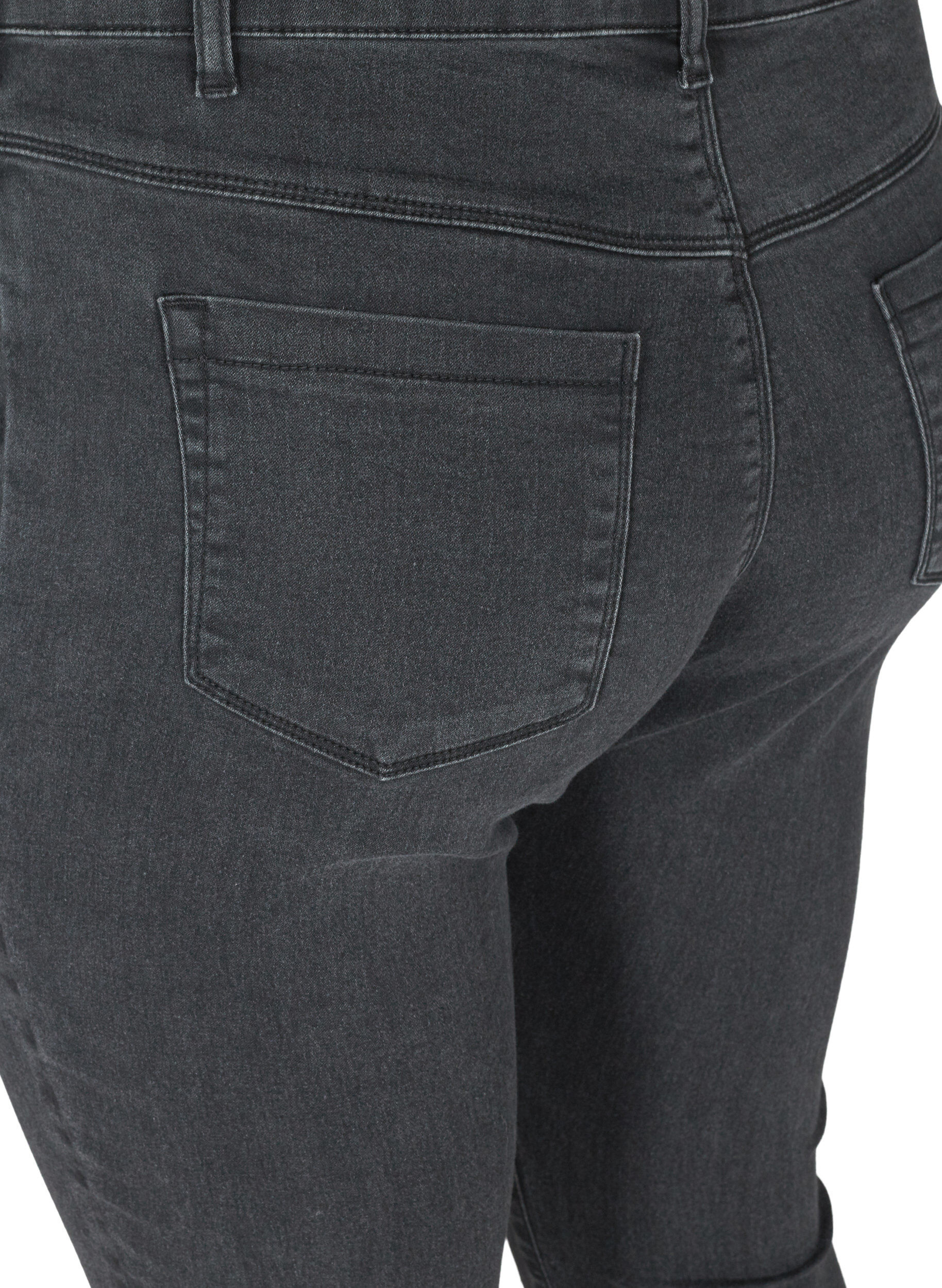 Zizzi Jeggings i bomullsblanding, Grey Denim, Packshot image number 2