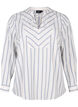 Stripet bluse med knyteutstyr, Hvit, Packshot image number 0