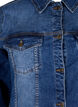 Kort dongerijakke i bomull, Blue denim, Packshot image number 2