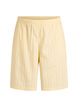 Stripete shorts med h&oslash;y midje og loose fit, Gul, Packshot image number 0