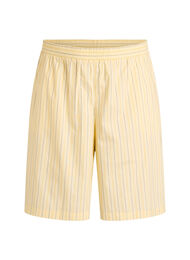 Stripete shorts med h&oslash;y midje og loose fit, Gul