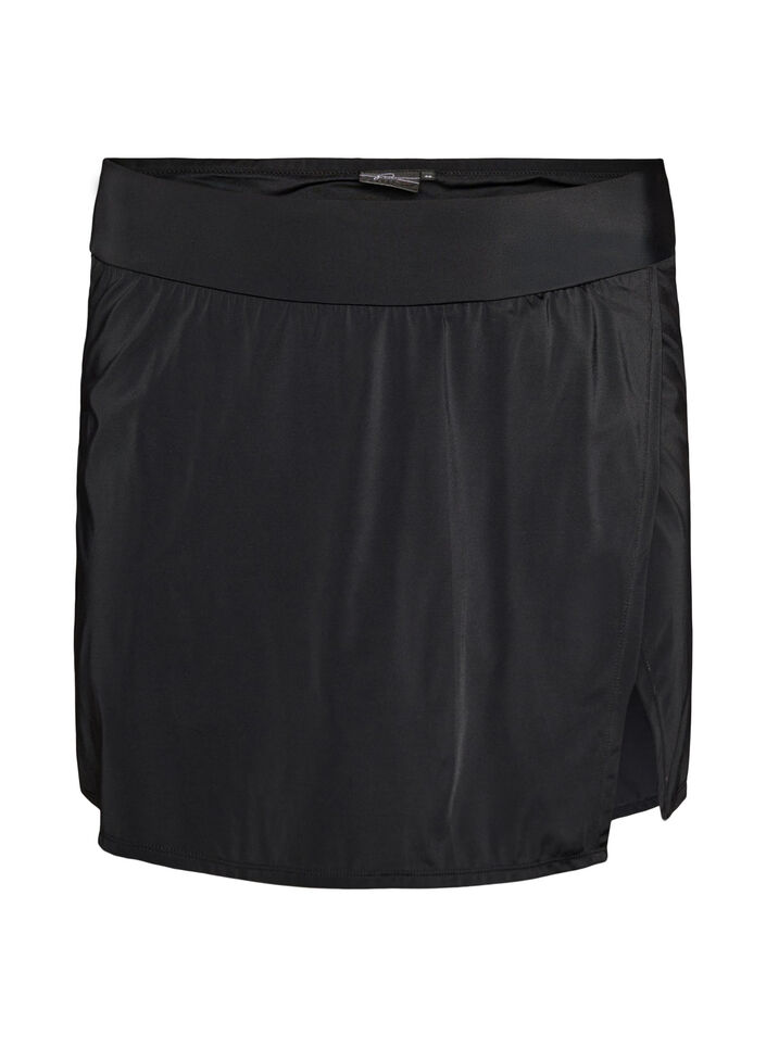 Bikinitruse med brief og omslagseffekt, Svart, Packshot image number 0
