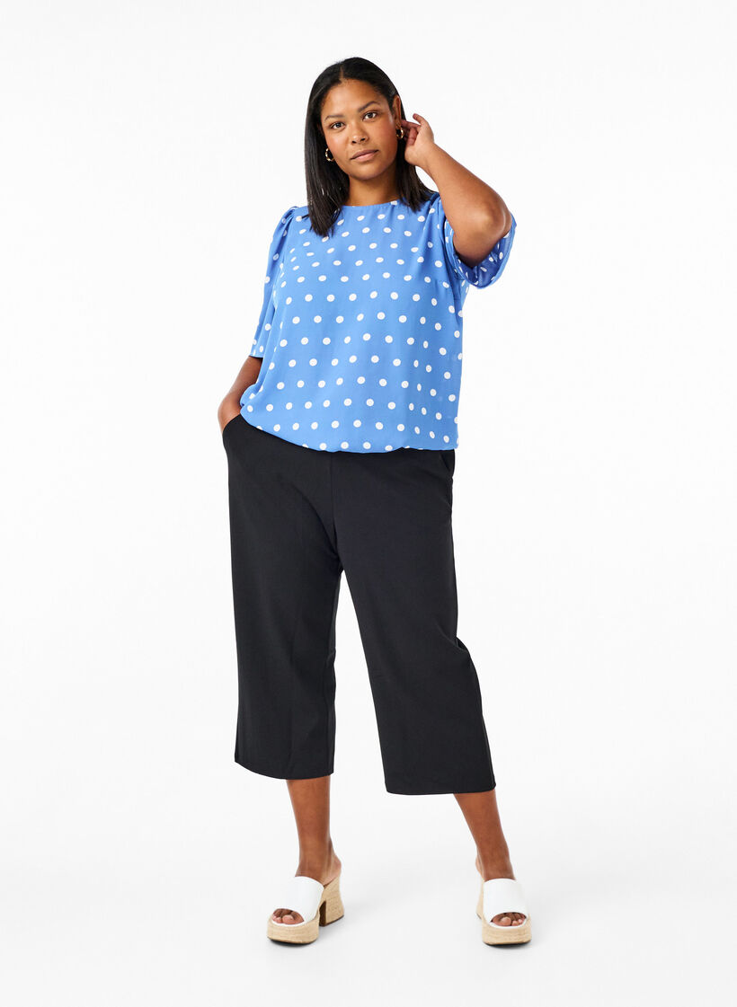 Prikkete bluse med korte ermer, River S. White Dot, Model image number 2