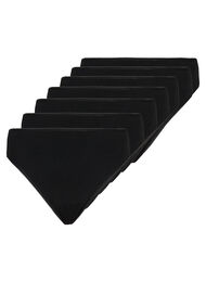 7 stk. stringtruser av bomull, Black