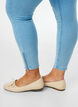 Cropped Amy jeans med glidelås, Blå, Model image number 2