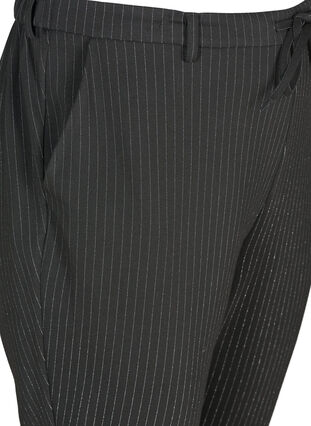 Cropped maddison bukser med striper, Black w lurex, Packshot image number 2