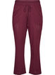Pyjamasbukse i &oslash;kologisk bomull med hullbroderi, M&oslash;rk Bordeaux, Packshot image number 0