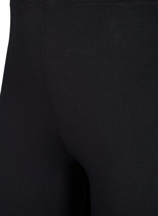 Zizzi FLASH - 2-pack bomull tights, Svart, Packshot image number 2