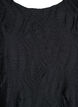Bluse med tekstur og 3/4-ermer, Svart, Packshot image number 2