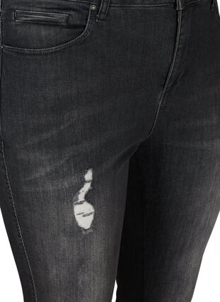 Amy jeans med slitte detaljer, Grey Denim, Packshot image number 2