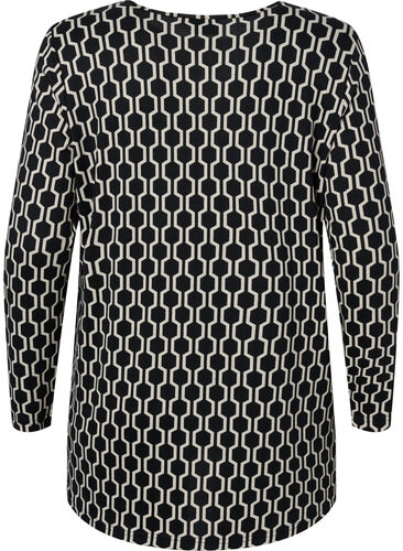 Mønstret bluse med lange ermer, Birch W. Graphic, Packshot image number 1