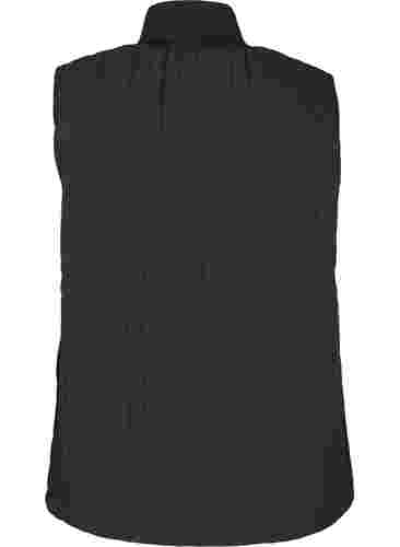 Kort høyhalset vest med lommer, Black, Packshot image number 1