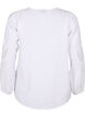 Bluse i Tencel &trade; Modal med broderidetaljer, Bright White, Packshot image number 1