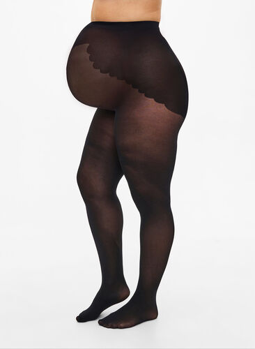 Strømpebukser til gravide i 60 denier, Black, Model image number 0