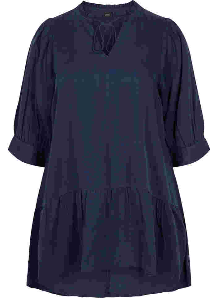 Kjole med 3/4-ermer, Navy Blazer, Packshot image number 0