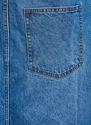 Zizzi Denim selekjole i midi-lengde, Blue Denim, Packshot image number 3