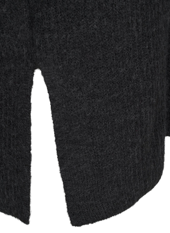 Strikket kjole med h&oslash;y hals, Gr&aring;, Packshot image number 3
