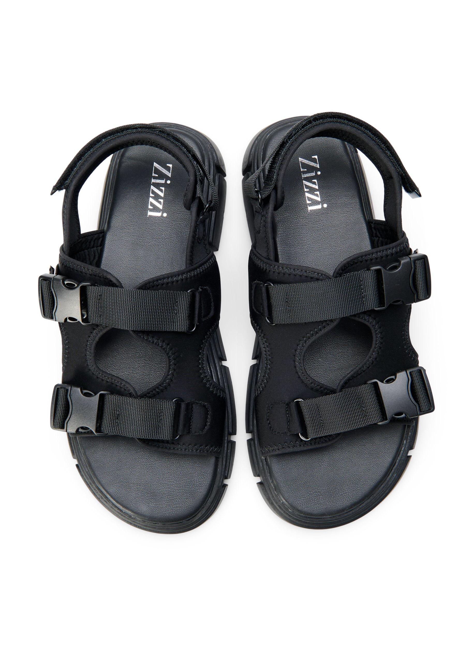Zizzi Wide fit sandal, Svart, Packshot image number 1
