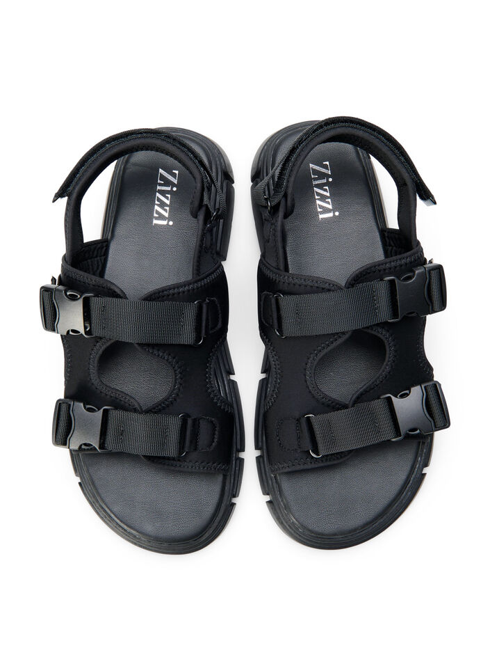 Wide fit sandal, Svart, Packshot image number 1