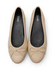 Wide fit - Ballerinas med en sløyfe, Beige, Packshot image number 2