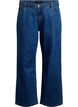 Jeans med vide ben og h&oslash;y midje, Bl&aring;, Packshot image number 0