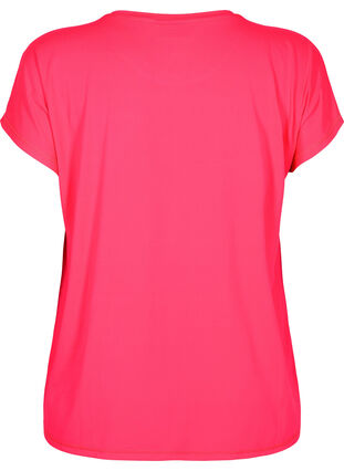 Kortermet trenings T-skjorte, Neon Diva Pink, Packshot image number 1